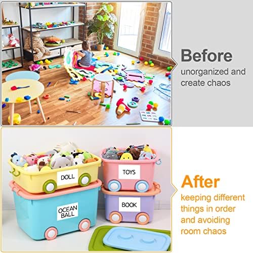 150 Pcs Labels for Storage Bins, 6 X 4 Inch Removable Labels for Storage Bins, Tear Resistant No Residue Storage Bin Label, Matte White Blank Box Label for School, Home, Business - Image 6
