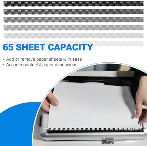 100PCS 21 Ring Plastic Comb Binding Spines 1/2 Inch Diameter - Image 5