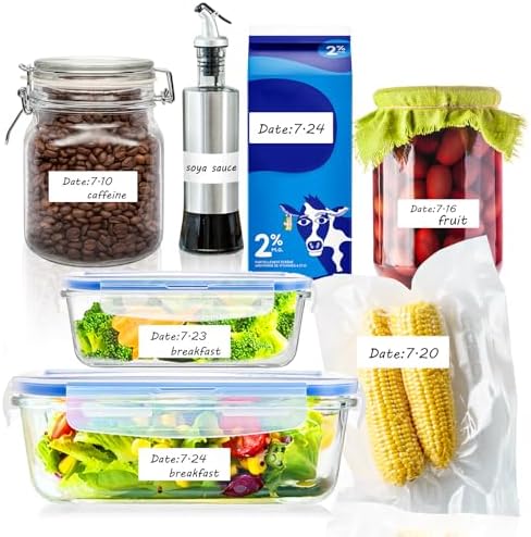 1200 Blank Removable Freezer Labels with Perforation Line for Easy Distribution and Use. Waterproof and Oil-Resistant, Suitable for Food Containers, Jars, and Kitchen Organization.(1 "x 3") - Image 6