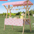 Outdoor Display Cart Thickened Wooden Frame Easy Installation 140kg Load Bearing 360° Swivel Wheels Portable Stall for Market Street Vending Events(Pinks,150cm(59in)) by Unknown