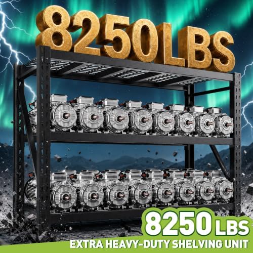 REIBII 8250LBS 2PCS Heavy Duty Garage Shelving,Industrial Metal Shelves - Image 4