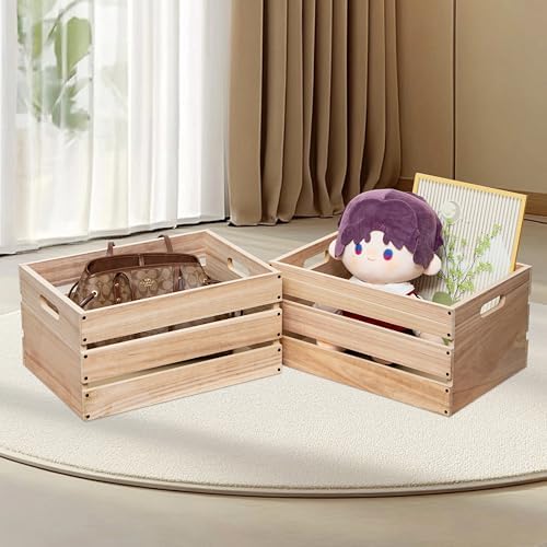 20"L Oversize Wooden Crates For Storage,Vinyl Record Storage Crates - Image 6