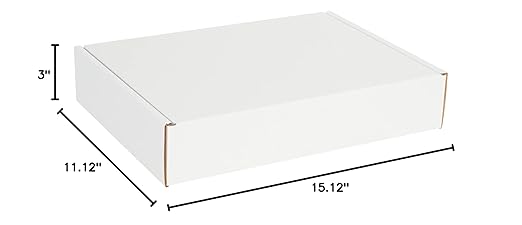 Box USA 15" Deluxe Shipping Boxes 15 1/8"L x 11 1/8"W x 3"H, Gifts or Bulk - Image 10
