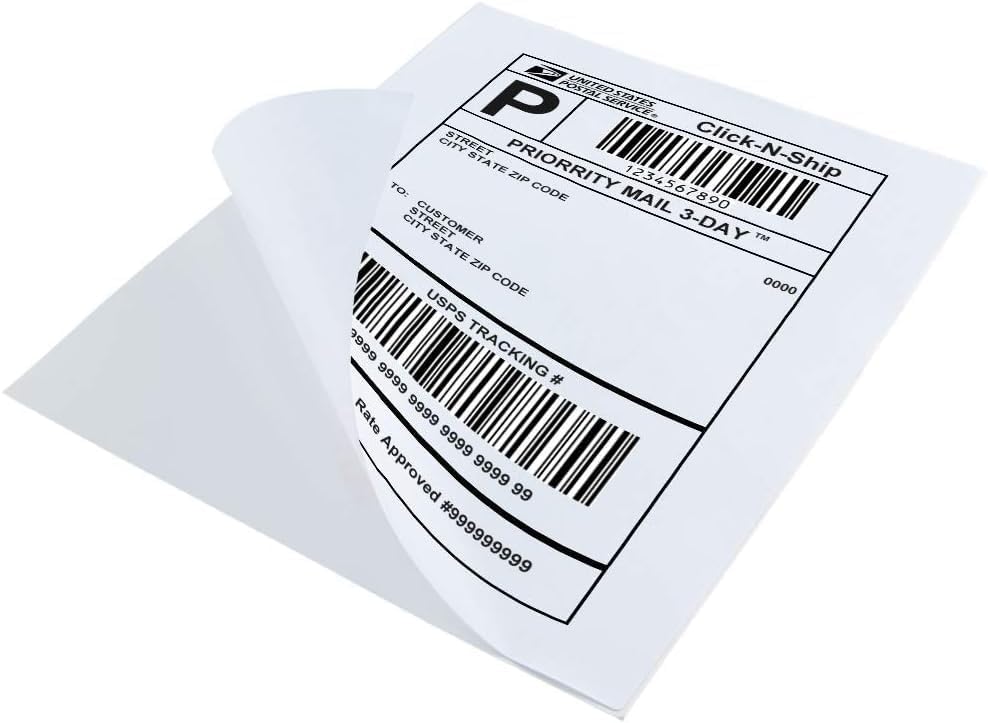 L LIKED 50 Full Sheet Self Adhesive Sticker Paper 8.5 x 11 Inches, Address Labels for Laser & Inkjet Printing (50 Sheets) - Image 4