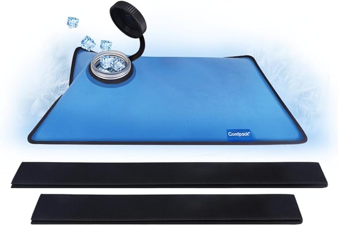 Large Refillable Ice Bag for Injuries, FSA Eligible, 14.5" x 10.6" Travel Ice by Comfpack