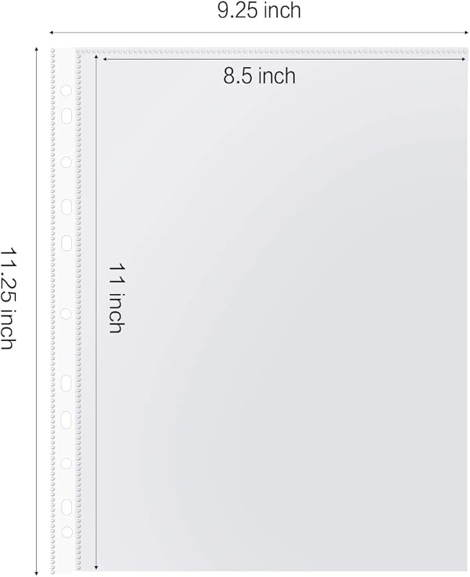 Sheet Protectors, HERKKA 400Pack Heavy Duty Page Protectors Holds 8.5 x 11 inch - Image 2