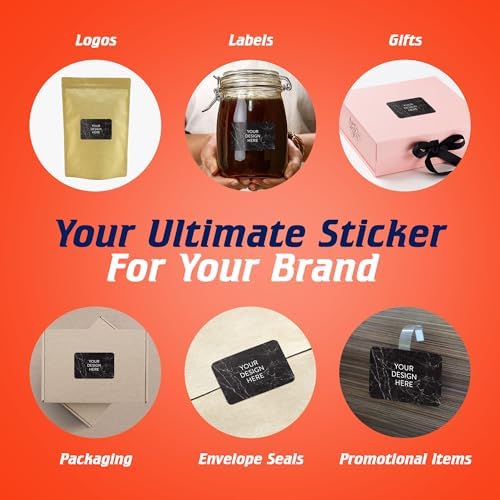 Custom Vinyl Stickers Your Image, Text, Design, Logo. Waterproof Personalized Business Labels Packaging, Bottles, Jars, Candles, Handmade. Dishwasher Safe, UV Protected, 30+ Designs Black Marble, 6x4 - Image 5