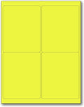NextDayLabels - 8-1/2 x 11" Neon Color High Light Fluorescent Labels by NextDayLabels
