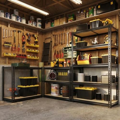 2500 Lbs Heavy Duty Garage Shelving Unit, 5 Tier Adjustable Metal Storage Shelves, 40" L x 20" W x 72" H Garage Shelf Rack for Kitchen, Pantry, Basement, Bathroom & Laundry - Image 2