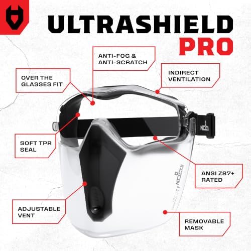 NoCry Safety Face Shield Mask for Work with Premium Anti Fog and Anti Scratch Technology — Durable ANSI Z87+ Certified Grinding Face Shield with Extreme Impact Resistance - Image 2