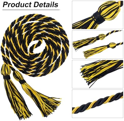 GraduationMall Graduation Honor Cord 68" BlackGold - Image 3