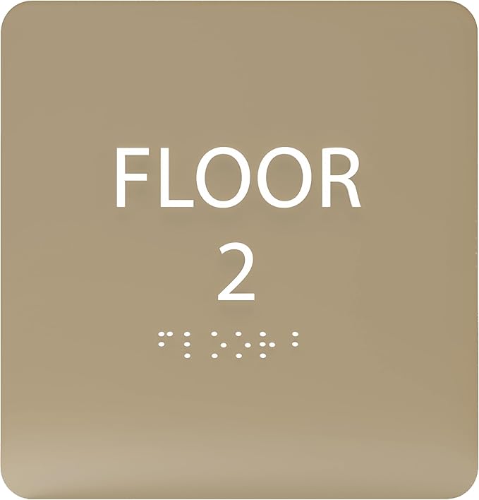 6" X6" Floor 2 Sign by ADACentralSigns