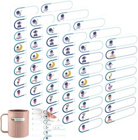 Waterproof Name Labels for Kids Daycare 320 Pcs, Astronaut by Tudomro