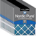 Nordic Pure 18x20x1 Pleated MERV 7 Plus Carbon Air Filters 12 Pack by NordicPure