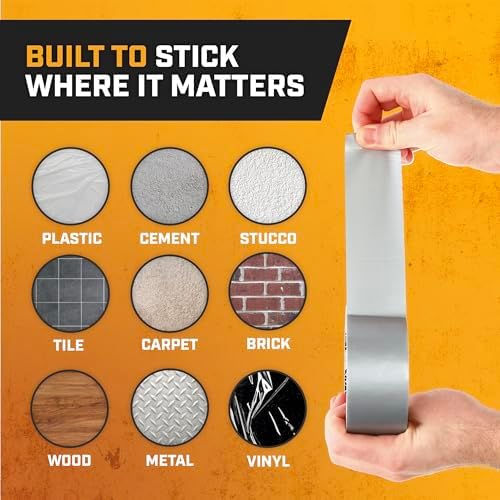 Lockport 5 Pack Duct Tape Heavy Duty Waterproof, Strong Adhesive Silver Duct Tape Bulk for Indoor Outdoor Repairs, Tear by Hand - 30 Yards x 2 Inch - Image 3