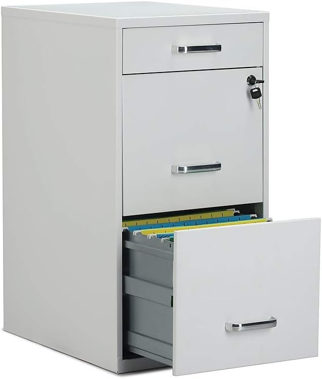 STAPLES 3-Drawer Vertical File Cabinet, Letter Size Documents, Lockable & Mobile - Image 4