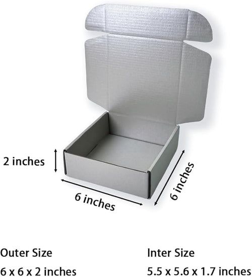 15 Pcs 6 x 6 x 2 inches Corrugated Cardboard Gift Boxes Recyclable Shipping - Image 2