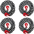 4PK - Falcon Cargo 1/2" X 10' Grade 80 Transport Binder Chain - 12,000 LBS WLL - Clevis Grab Hook, Tie-Down, Towing by Falcon+Cargo