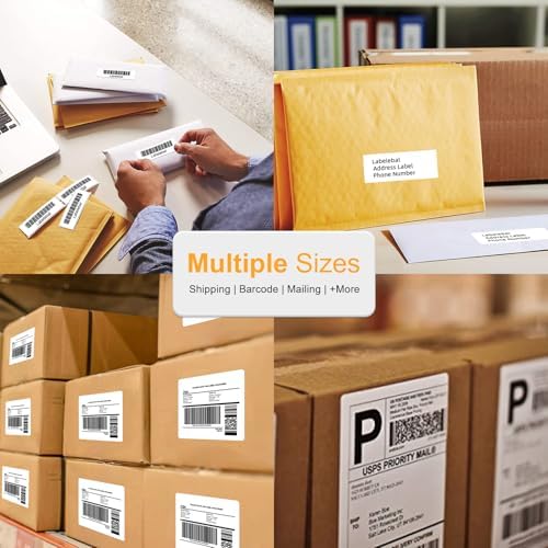 (12,000 Labels/12 Rolls) Labelebal 12 Rolls,1000/Roll -Zebra 2.25" X 1.25” Direct Thermal Labels - Perforated Stickers for Barcode Address, Compatible with Zebra & Rollo & MUNBYN Desktop Printer - Image 6