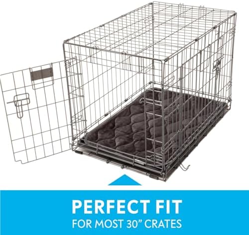 Paw Inspired Washable Padded Crate Mats for Dogs, Gray, 29x18 Inch - Image 3