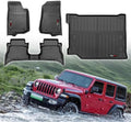 Custom for 2021-2025 2026 Jeep Wrangler JL 4XE Floor Mats and Cargo Liner All Weather TPE Rubber Protection Mat (Only for Jeep Wrangler JL 4XE) by Wqyimat