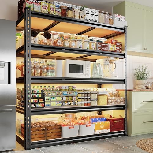 REIBII 3000LBS Garage Shelving for Warehouse, 5 Tier Heavy Duty Shelving (Pack of 2) - Image 2