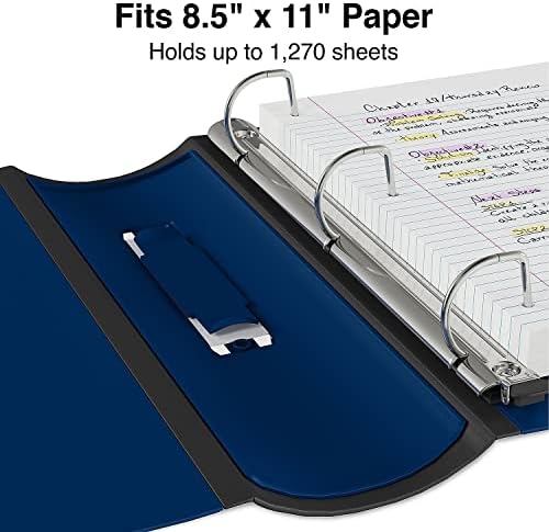 Staples Better 5-Inch D-Ring View Binder, Navy Blue, Reinforced Spine - Image 4