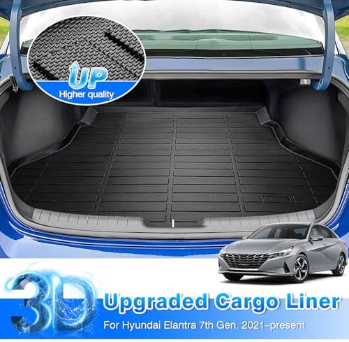 Cartist Floor Mats and Cargo Liner Fit for Elantra & Elantra N (Not for Hybrird) 2021-2025 2026 All Weather Floor Mat for Elantra Accessories Heavy Duty Carpet Protection - Image 5