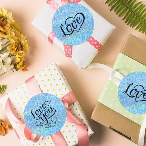 3 Inch Holographic Thermal Labels,Round Thermal Printer Labels,Waterproof Thermal Printer Stickers for DIY Logo Design,Name Tag,QR Code,Thanks Card 150 Labels/Roll (Blue dots) - Image 5
