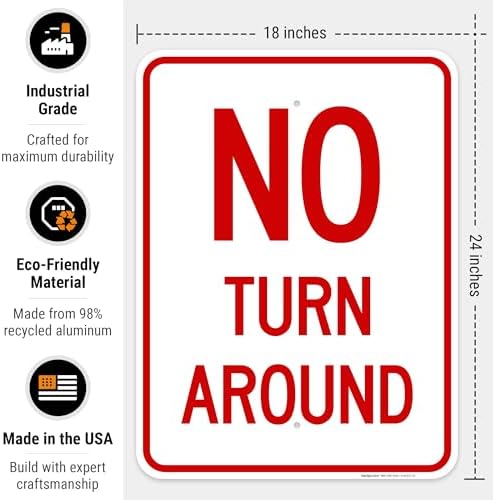 No Turn Around Sign, - Image 3