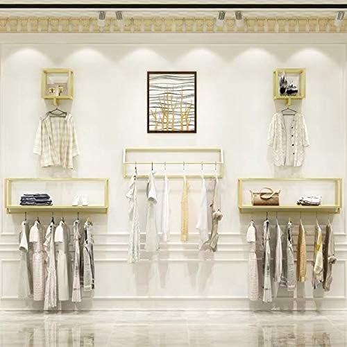 Creative Triangle Display Garment Racks in Boutique Clothing Stores, Wall-Mounted Hanging Clothes Shelf in Home, Towel Racks for Bathroom Storage (Gold, 31.5" L) - Image 5
