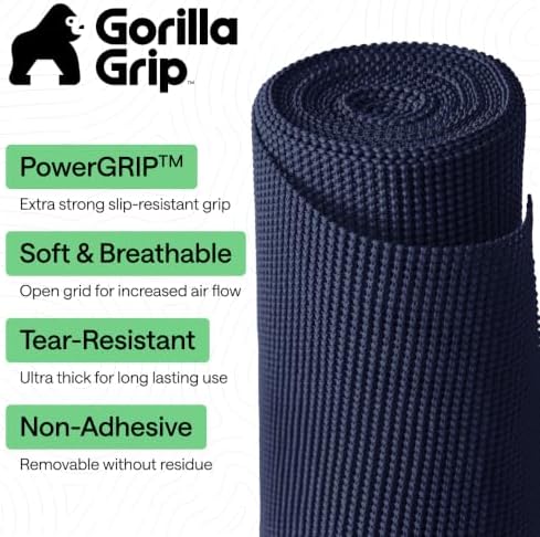 GORILLA GRIP powerGRIP Drawer Shelf and Cabinet Liner, 17.5"x30', Navy - Image 2