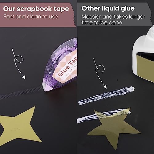 Secopad Scrapbook Tape, Glue Tape for Crafts, 6 Pack, Light-Colored Shell - Image 3