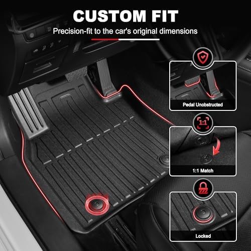 Custom Fit Floor Mats and Cargo Mat for Lexus ES 2019-2024 (ES350/ES300h) & 2025 ES300h - All Weather Protection - Image 3