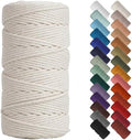 NOANTA Natural Macrame Cord 3mm x 220Yards, Beige Cotton Rope Macrame Yarn by NOANTA