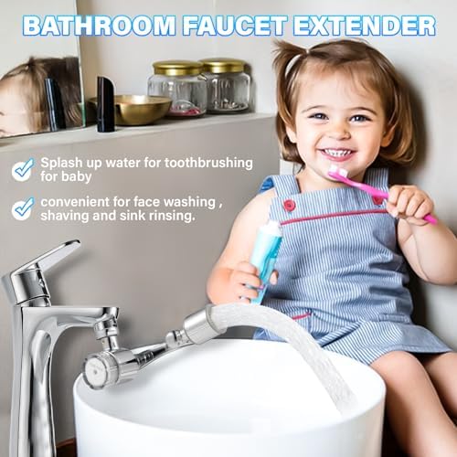 Bathroom Sink Faucet Filter, 1080° Rotating, 99% Chlorine Remover, 3-Pack - Image 3