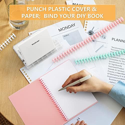 Comb Binding Spines Easy to Open Close Adding Pages for Binding Machine Worklion 1/2 Inch Diameter 30 Ring Plastic Binder Combs and Spines Maximum 85 Sheets 10pieces - Image 6