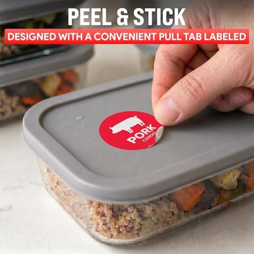 Pork Food Labels 500pcs 1" Dot Bold Sticker Labels - Image 5