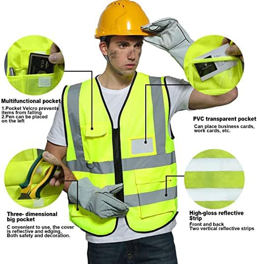 BeautyWill Custom Safety Vest Customized Logo Class 2 High Visibility - Image 2