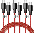 cugunu 60W USB C to USB C Cable, 3 Pack 6ft Type C Fast Charger Cord (Red) by CUGUNU