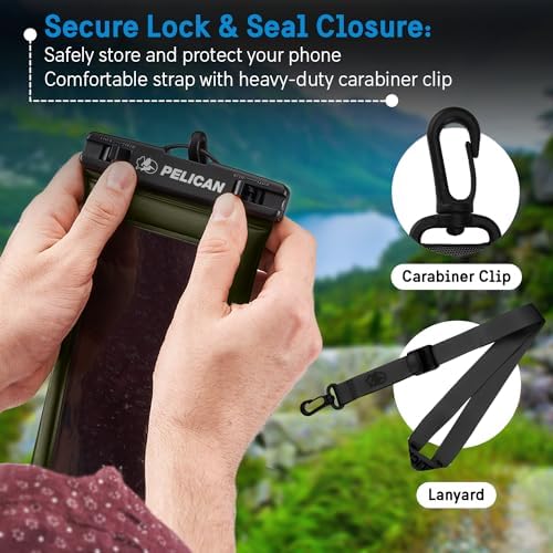 Pelican 2 Pack Marine Waterproof Phone Pouch (Regular) - Olive Green - Image 5