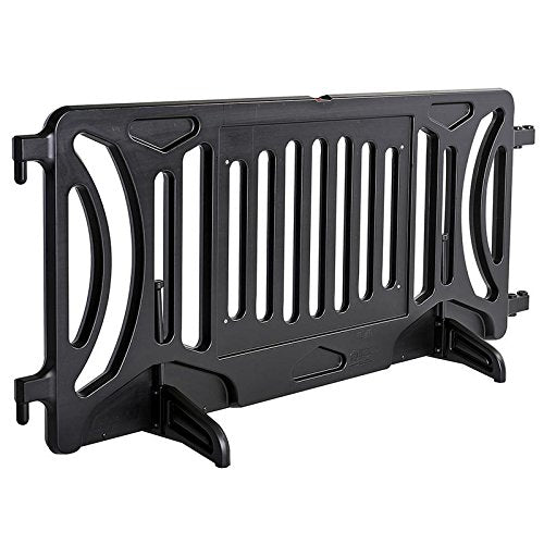 Billboard Barricade 42x96 Plastic Pedestrian Barricade- Black by OTWSafety