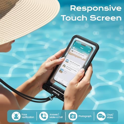 Rynapac Waterproof Phone Pouch 2 Pack, Waterproof Phone Case, [Up to 8.5''] - Image 3