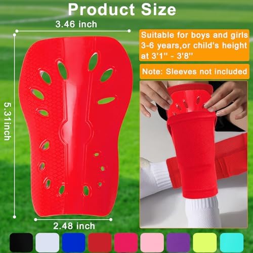 2 Pairs Shin Guards Soccer for Kids,Shin Pads Extra Lightweight Breathable Slide in Shin Guard for Football Training Match Outdoor Activities Protective Slip-in Shin Guards for Boys Girls - Image 2