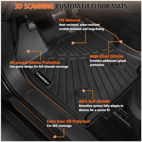 Floor Mats Cargo Liner for Ford Edge 2007-2014 & Lincoln MKX 2007-2015 - Image 3