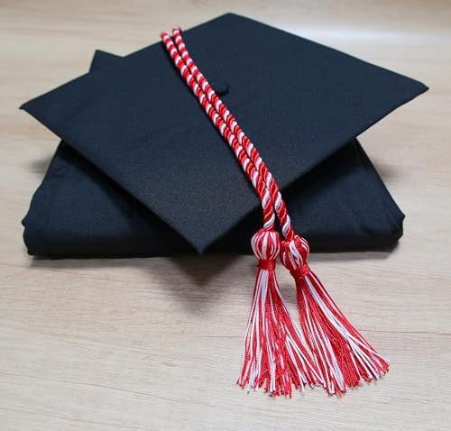 Graduation Honor Cords, 68" Long (Red/White) - Image 3