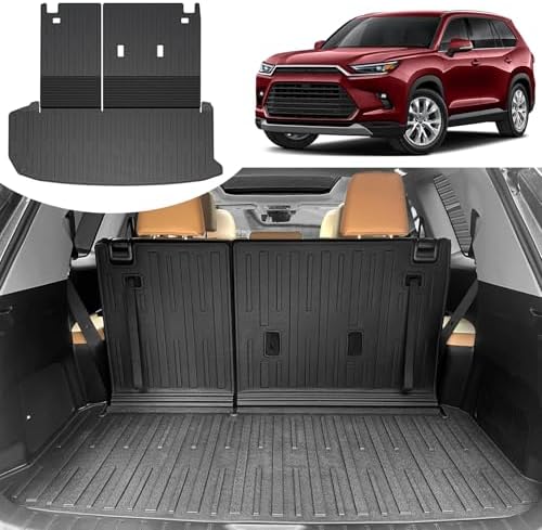 Cargo Liner & Brackrest Mat 2 in 1 for 2024-2026 Grand Highlander by Houclemic