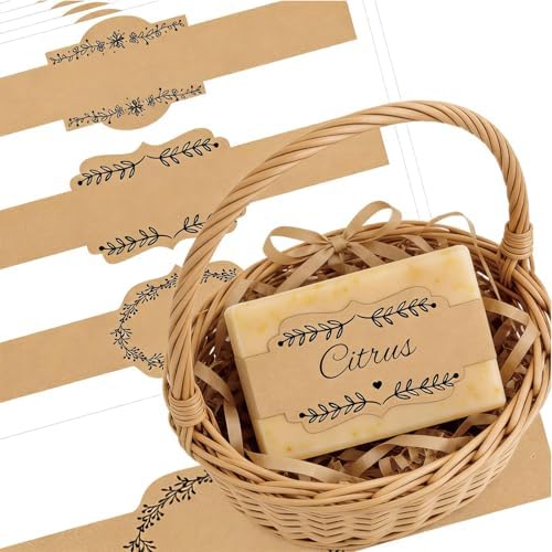 Brown Blank Kraft Soap Labels 120pcs (Decorated) - Image 5