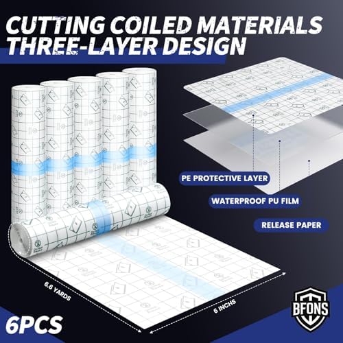 BFONS Tattoo Aftercare Waterproof Bandages 6 in x 6.6 yd Tattoo Cover Up Tape, Tattoo Supplies Second Skin Bandage Flat Roll Transparent Film Wound Healing Protective Clear Sterile and Safe Bandages - Image 4