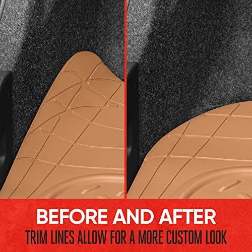 Motor Trend Heavy Duty Utility Cargo Liner Floor Mats for Car Truck SUV, Trimmable to Fit Trunk, All Weather Protection - Image 5